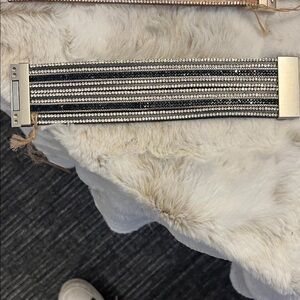 Black and Silver Beaded Bracelet